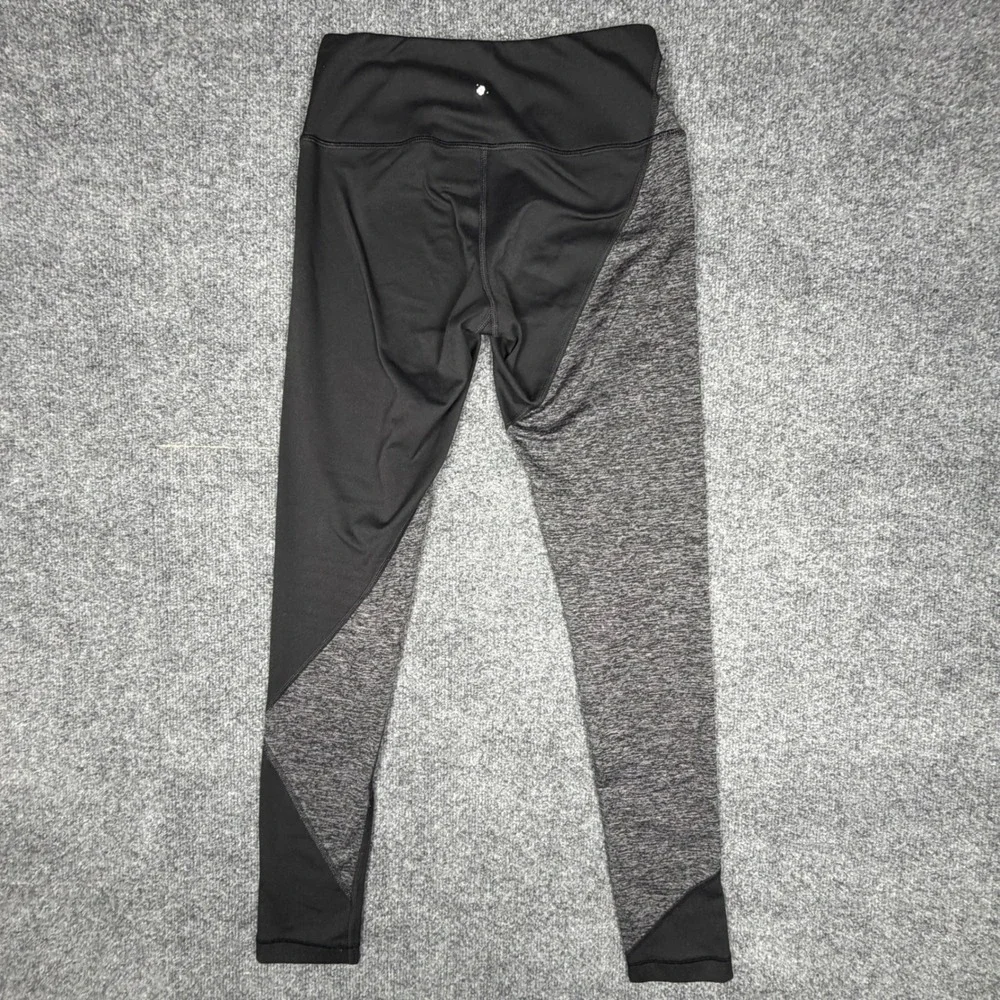 Yogalicious Womens XS High Rise Colorblock Leggings Black Heather Grey Athletic